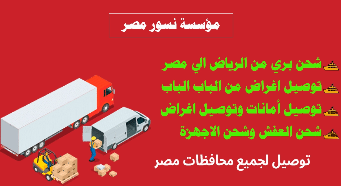 شحن من الرياض الي مصر